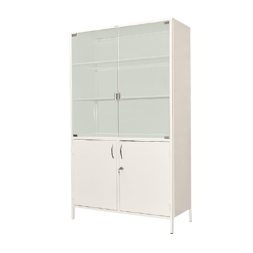 Шафа ШМ-2с медичний двостулковий з сейфом, суцільна, полиці метал ТМ ОМЕГА